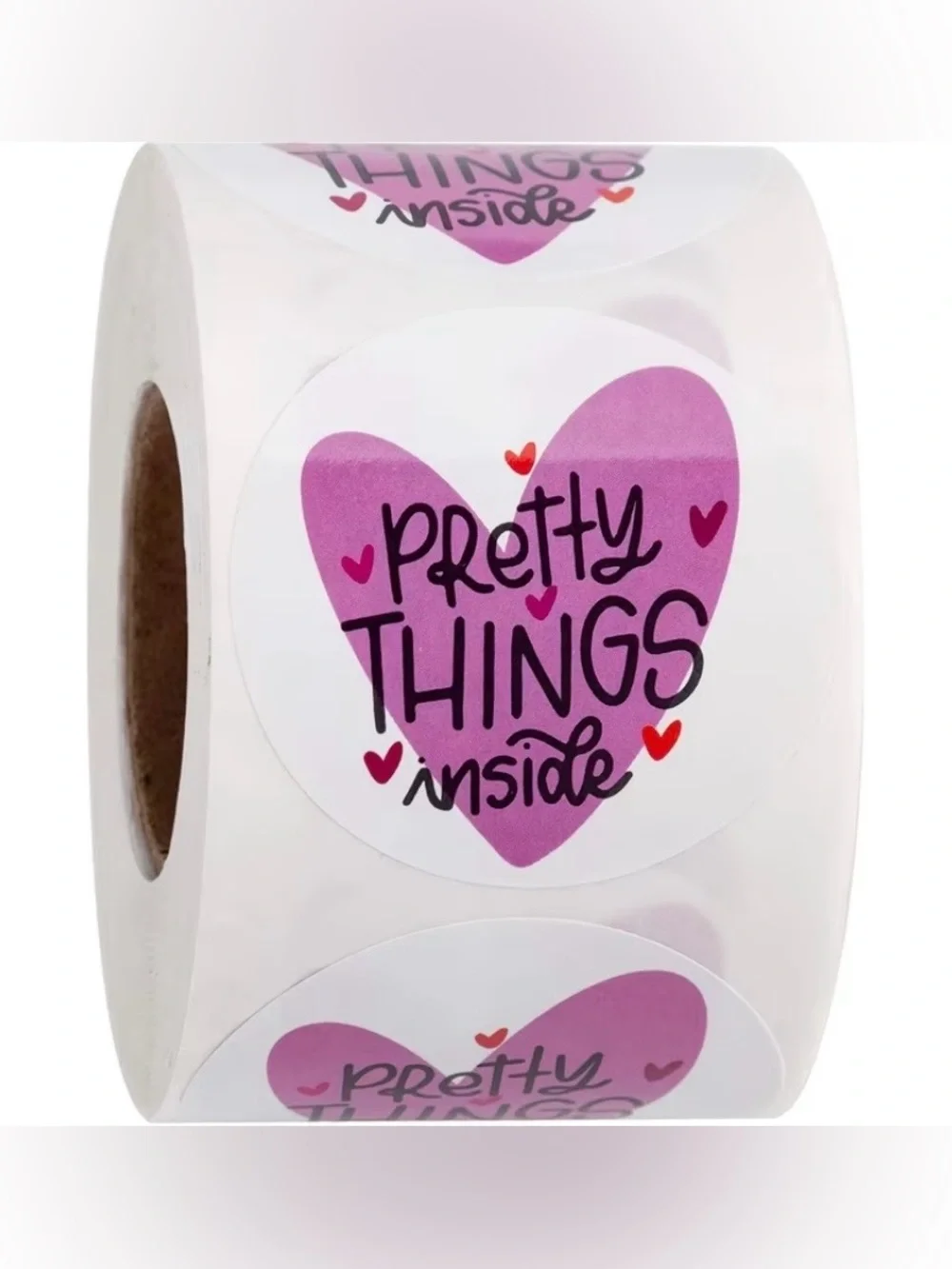 Pretty Things Inside Heart Sticker Roll- 500 Stickers